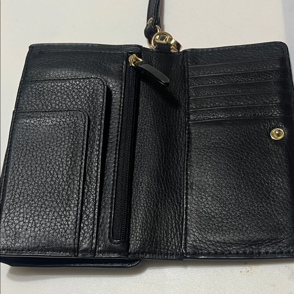 Michael Kors Black and Gold Wristlet